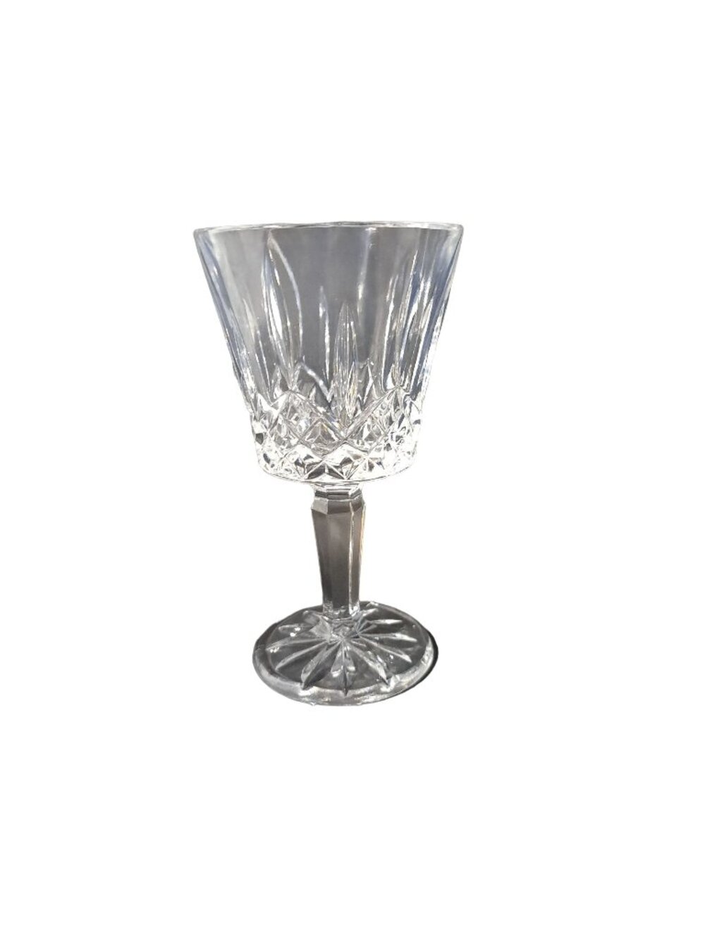 Libbey Cambridge Crystal Wine Glass 5 5/8" Diamond Cut Stemware